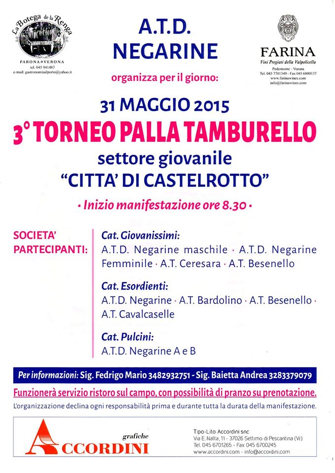 31 maggio Negarine