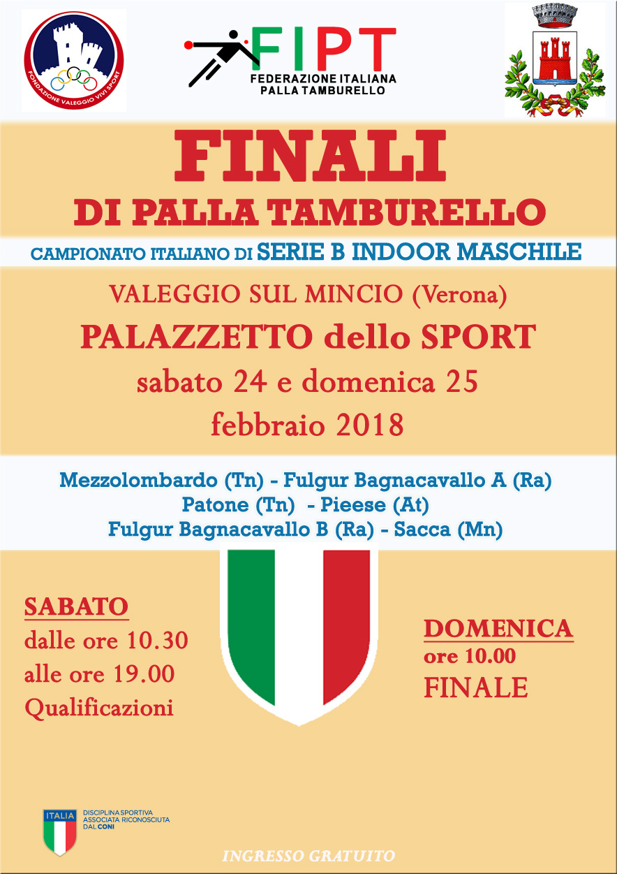 Finali Serie B Indoor 2018 maschili