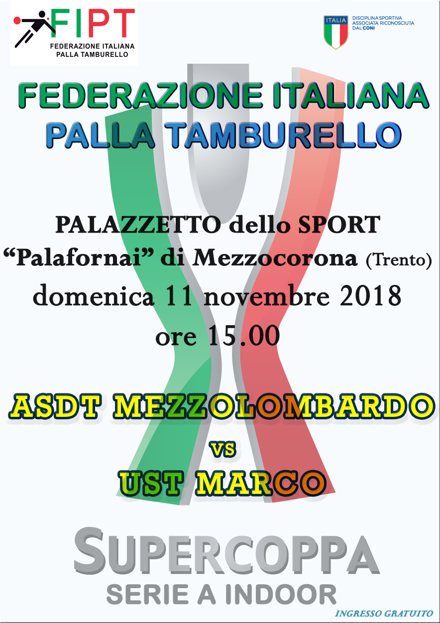 Finali Supercoppa Indoor 2018 locandina