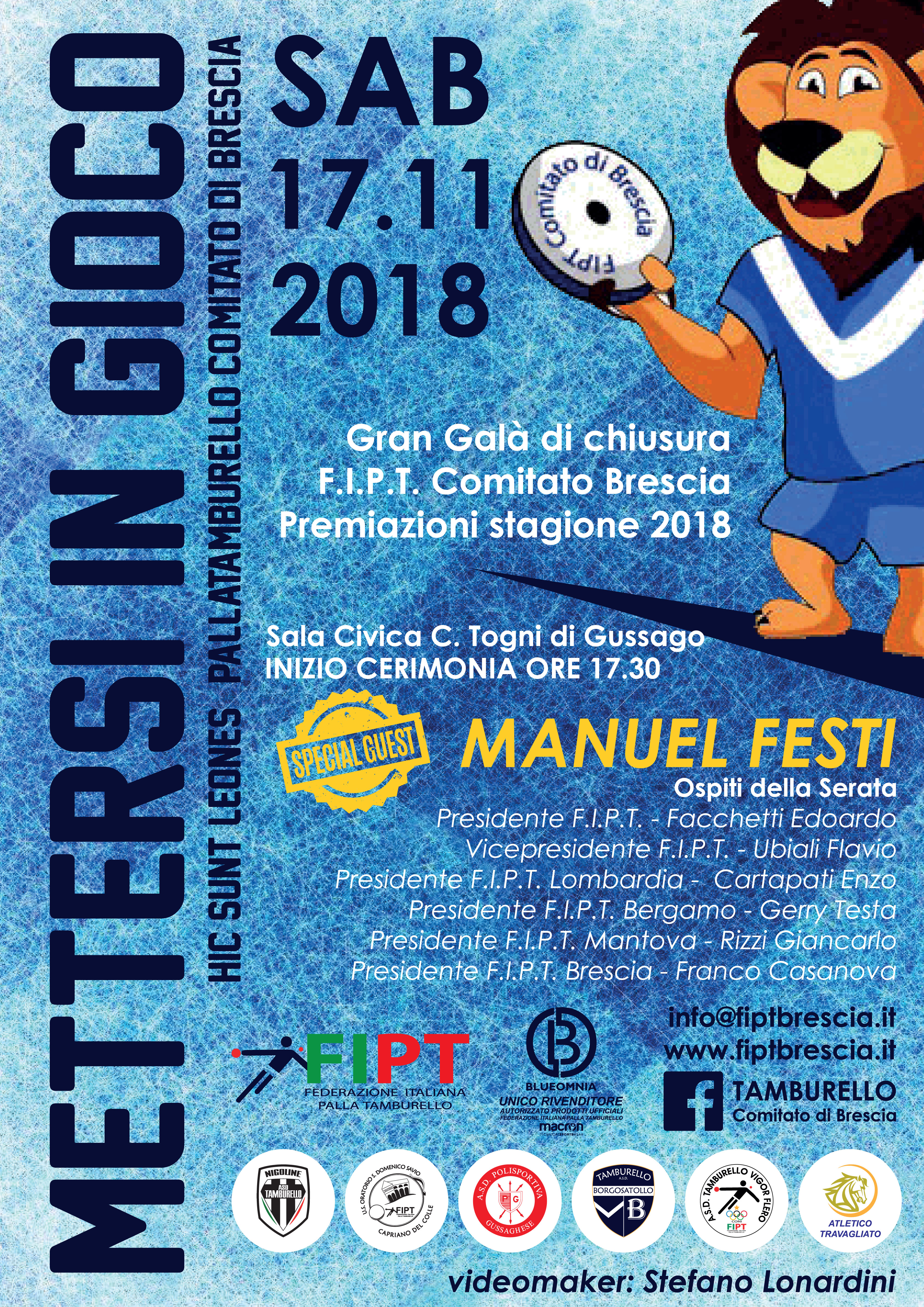 Gran Galà Brescia Cerimonia Premiazioni 2018