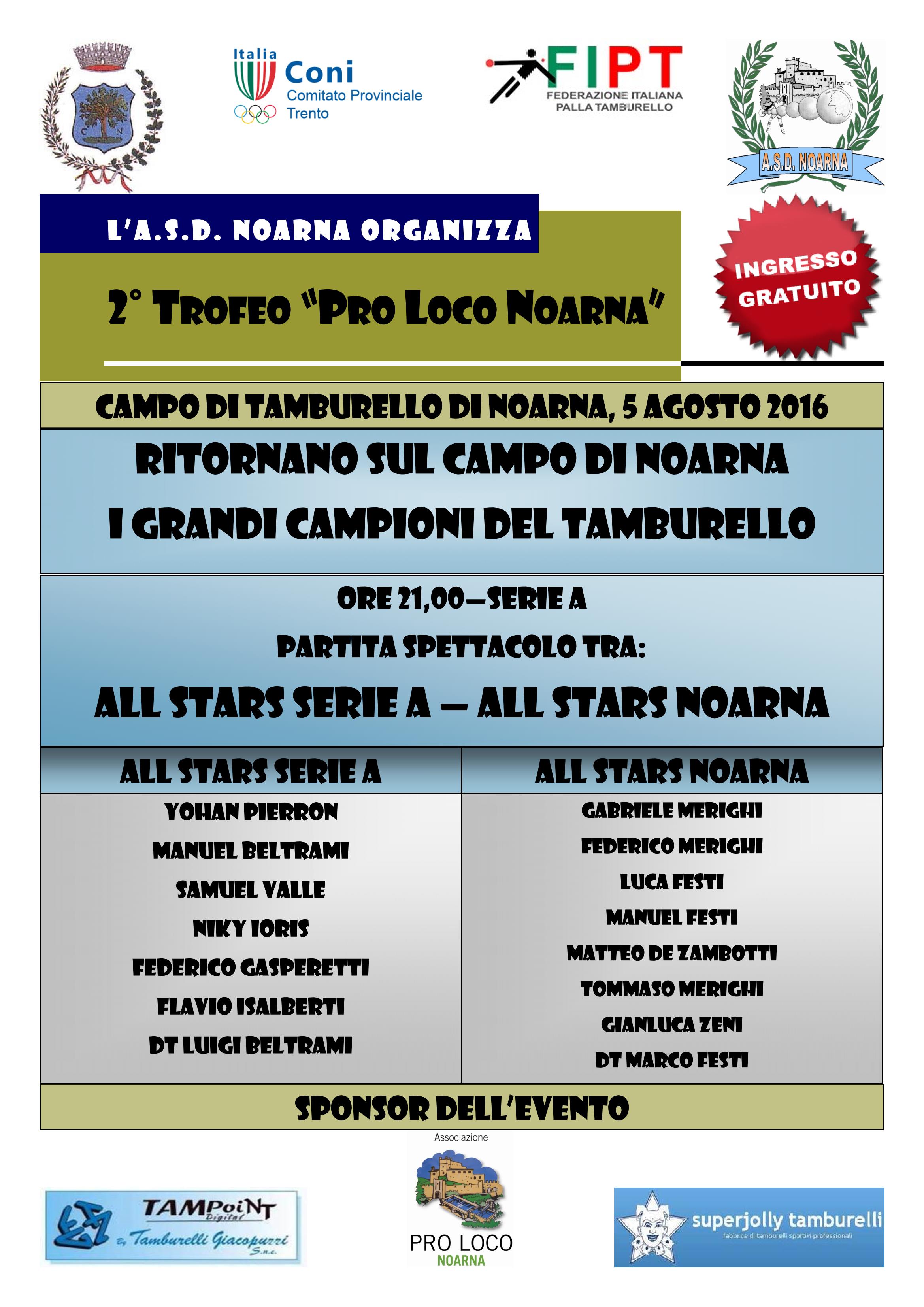 Pubblicazione Torneo Noarna 5 agosto 2016